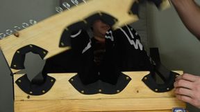 Foot worship in stocks with Dylan (4k)