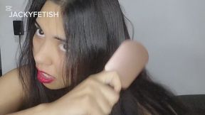 BRUSHING AND CUTTING MY HAIR WHEN I GET UP