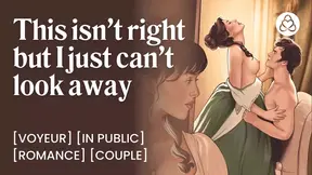 I watch him fuck his desperate girlfriend Needy girlfriend gets laid at a ball ASMR orgasm in public
