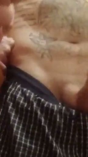 I came to visit a friend and jerked off my dick in front of her   Clip 1