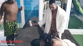 Stepping Sister seduces hubby with a male escort in messy threesome