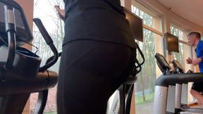 fit girl training in gym gets a deep fuck by the trainer during workout