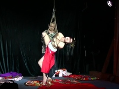 Stunning Japanese housewife trained in bondage in public