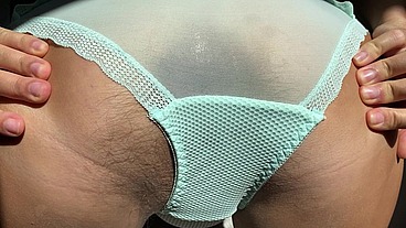 I take off my panties and show you a close-up of my anal. Every hair is visible. Close-up of my pussy