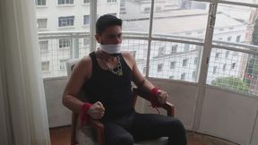 Hunky dude tied to chair (Set 1)