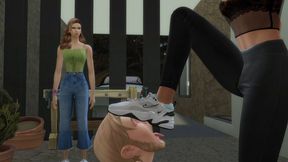 ELISA & LILYA — Two Students Enjoy His Luxury House and His Tongue on Their Sneakers