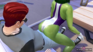 She Hulk Also Likes Cocks Full of Semen - Sexual Hot Animations
