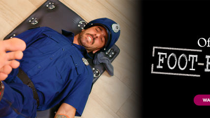 Officer León foot-exposed