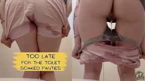 Too late for the toilet SOAKED panties