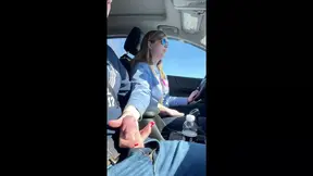 Lisa Jerks off Cock while Driving