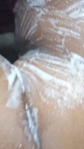 Stepbrother and step-sister-in-law are in the wash room in a whole romantic affair   Clip 1