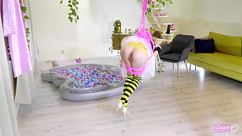 Part 05 - Flying Bee Suspension Bondage gets ruined - Bonnie Dolce