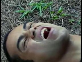 Black shemale Vinicius with big jugs is fond of riding hard pole of her boyfriend on the small glade