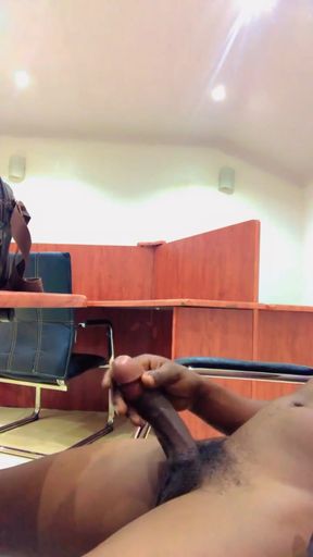 Black Cock Lonely Office Masturbate