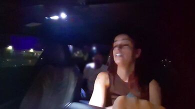 Uber ride turns slutty driver into a moaning fucktoy