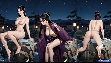 Anime-style Korean GF gets it on alone