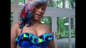 pinkys new booties: black on black threesome for two stunning black bbw