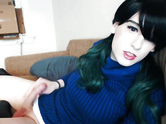 Amazingly Cute CrossDresser Cums twice Erica Cherry 720