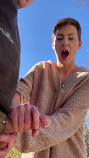 Stepsister Smokes and Gives A Handjob [BIG FINISH]