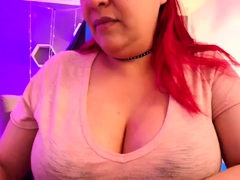 Great Big Boobs On Masturbating Redhead