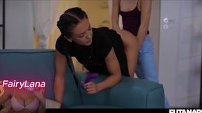 Real life futa blonde shemale fucks her hot friend raw anal cumshot babe