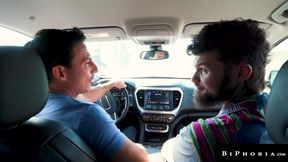 Smiling Michael and Cesar's bisexual blowjob video