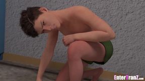 BBC Athlete Destroys Ladyboy Ass Gushing Cum Choke Fest