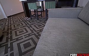 My nasty black stepmom sucked my big dick before hardcore sex