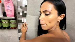Hot Brunette Teases Him With Her Perfect Big Tits - Lana Myers