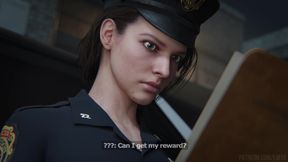 Jill Valentine - Police Babe Rewards her Informer in the Backseat [White]