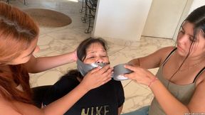 Naughty Bored Brat Girls: Let's Bind And Gag The Nanny!