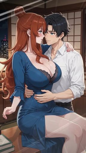Mei, 18-year-old teen with big ass and delicious tits rides her coworker's cock on her own desk - General Content