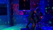 Couple starts having sex at a club during a show.
