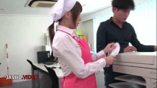 Asian Office Lady Chihiro Akino Delivers Hot Blowjob and Craves Creampie Adventure
