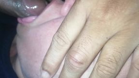 My girlfriend gives me a delicious blowjob and I fuck her really hard
