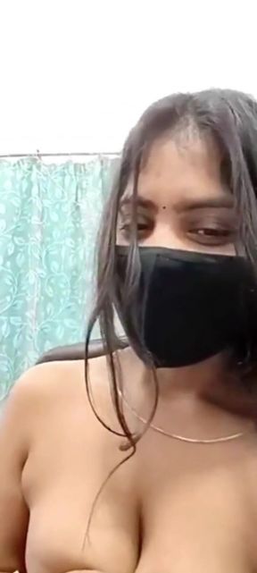 Girlfriend Shows And Presses Her Boobs On Video Call   Clip 1