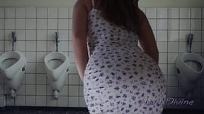 Public toilet stranger gangbang ravages Asia Divine's ass&#x1F351;