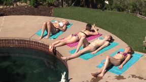 Jazzy, Rain, Riley, and Sarah - Yoga pants optional