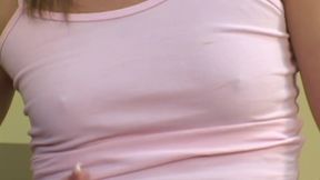 Blonde GF gets a facial and her hairy pussy is fondled during POV fuck