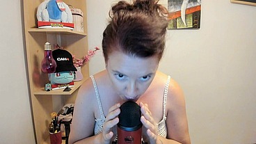 Inflating big inflatable penis in ASMR with Blue Yeti microphone
