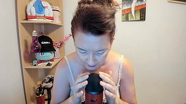 Inflating big inflatable penis in ASMR with Blue Yeti microphone