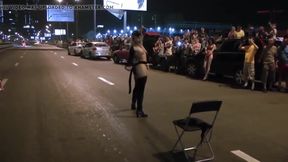 Another stripper at a street car event - Public