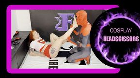 Mary Jane Takes Charge: Mel Fire Dominates Spider-Man (720 EN) - Fantasy Wrestling - Cosplay - Mixed Wrestling - Scissorhold - Wrestling - Female Domination. - Headscissor - Challenges - Foot Fetish - Foot Worship
