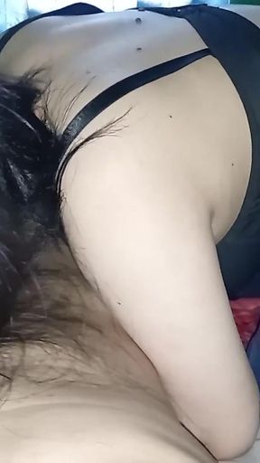 In the blowjob, the landung stepbrother himself enjoys his hot mouth   Clip 1