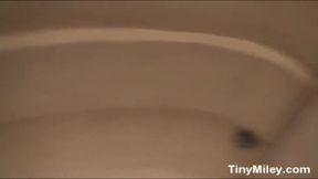 Teen showering naked in hotel room