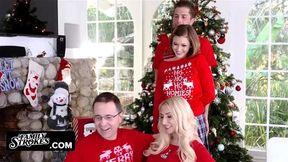 Horny Teen Rubs Stepbros Big Cock