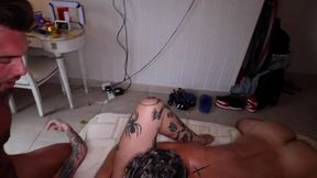 threesome - double penetration of blaze rager with onlyrulo & me