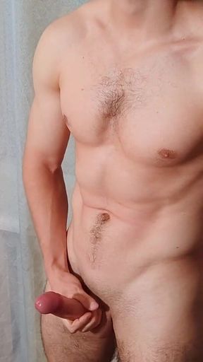 Pumped up Guy Decided to Jerk off After a Hard Day's Work to Relax - Alexhuff