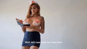 Nurse Milf Wakes Patient for Anal, Squirting Blowjob