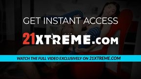 21xtreme com - Chubby babe enjoys the intense pleasure of sucking young dick and fucking passionately on the couch